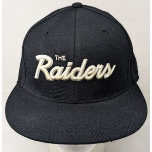 Vintage Los Angeles Raiders‎ Script Hat Fitted 7 1/2 Reebok NFL Wool